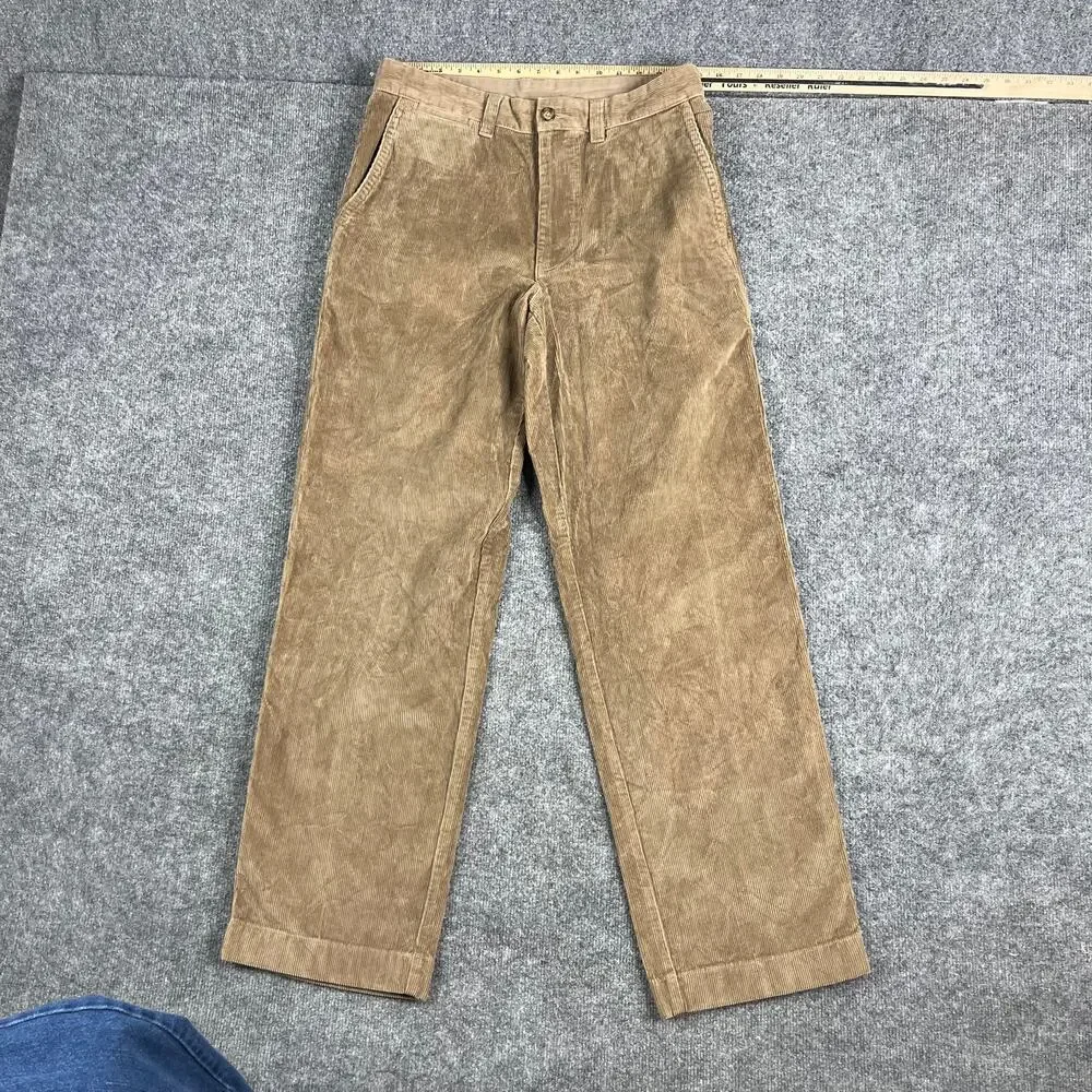 L.L.Bean Corduroy Pants Mens Size 34x34 Tan Classic Fit Casual Straight‎ Leg